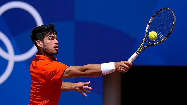 Carlos Alcaraz lost to Novak Djokovic in the men's singles final at the Paris Olympics. - AP